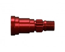 Stub axle, aluminum, red-anod ized (1), TRX7753R
