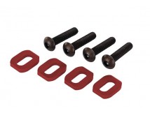 Wheel nuts, splined, 17mm, serrated (red-anodized) (4), TRX7759R