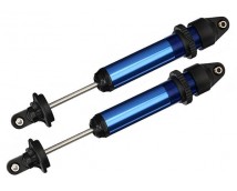 Shocks, GTX, aluminum, blue-anodized (fully assembled w/o sp, TRX7761