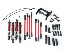 Long Arm Lift Kit, TRX-4, complete (includes red powder coated links, red-anodiz