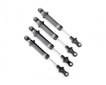 Shocks, GTS, silver aluminum (assembled without springs) (4) (for use with #8140