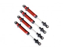 Shocks, GTS, aluminum (red-anodized) (assembled without springs) (4) (for use wi