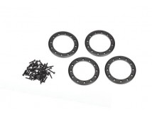 Beadlock rings, black (1.9') (aluminum) (4)/ 2x10 CS (48)