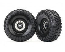 Tires and wheels, assembled (Method 105 black chrome beadlock wheels, Canyon Tra