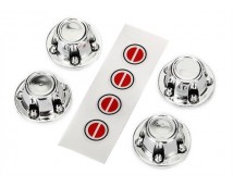 Center caps, wheel (chrome) (4)/ decal sheet