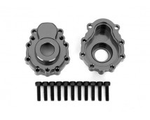 Portal housings, outer, 6061-T6 aluminum (charcoal gray-anodized) (2)/ 2.5x10 CS