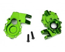 Portal housings, inner (front), 6061-T6 aluminum (green-anodized) (2)/ 3x12 BCS