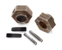 Wheel hubs, 12mm hex (2)/ stub axle pins (2) (steel) (fits T, TRX8269