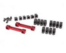 Mounts, suspension arms, aluminum (red-anodized) (front & re, #TRX8334R