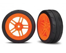 Tires and wheels, assembled, glued (split-spoke orange VXL, TRX8373A