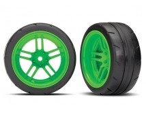Tires and wheels, assembled, glued (split-spoke green VXL, TRX8374G