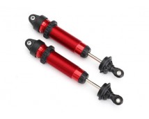 Shocks, GTR, 134mm, aluminum (red-anodized) (fully assembled w/o springs)