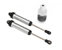 Shocks, GTR, 134mm, silver aluminum (fully assembled w/o springs) (front, no thr