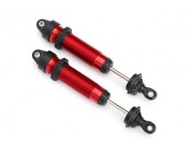 Shocks, GTR, 139mm, aluminum (red-anodized) (fully assembled w/o springs) (rear,