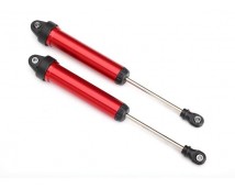 Shocks, GTR, 160mm, aluminum (red-anodized) (fully assembled w/o springs) (rear,