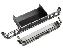 Bumper, rear/ bumper extension (satin black chrome-plated)