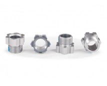 Stub Axle Nut, Aluminum (Gray-Anodized) (4)
