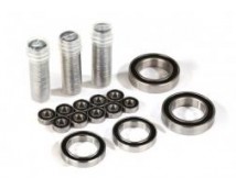 Ball bearing set, TRX-4 Traxx, black rubber sealed, stainless (contains 5x11x