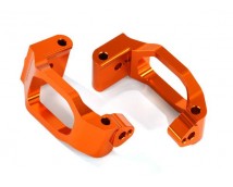 Caster blocks (c-hubs), 6061-T6 aluminum (orange-anodized), left & right/ 4x22mm