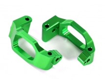 Caster blocks (c-hubs), 6061-T6 aluminum (green-anodized), left & right/ 4x22mm