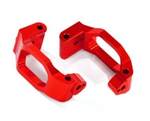 Caster blocks (c-hubs), 6061-T6 aluminum (red-anodized), left & right/ 4x22mm pi