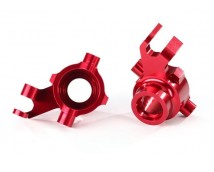 Steering blocks, 6061-T6 aluminum (red-anodized), left & right