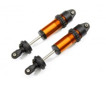 Shocks, GT-Maxx, aluminum (orange-anodized) (fully assembled w/o springs) (2)